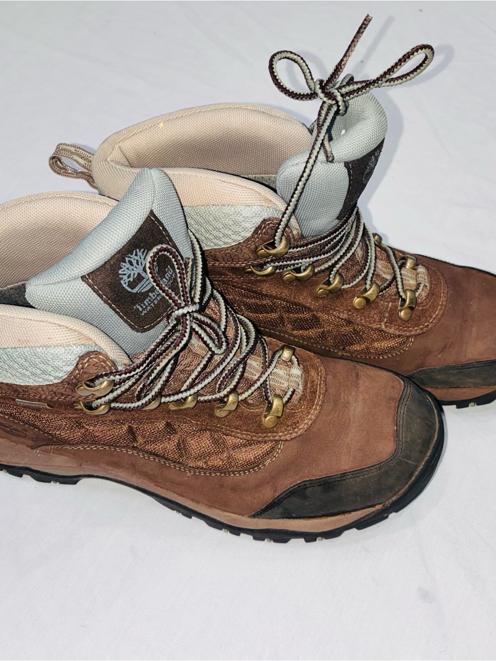 Timberland Brown and Tan Lace-Up Women’s Hiking Boots